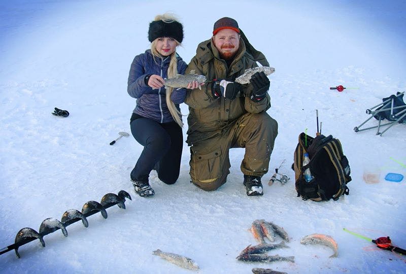 Ice fishing tour from Akureyri